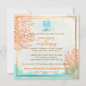 PixDezines maui coral+seahorse, strand Kaart (Achterkant)