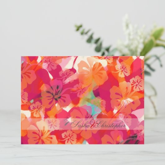 PixDezines Maui Hibiscus Kaart (Staand voorkant)