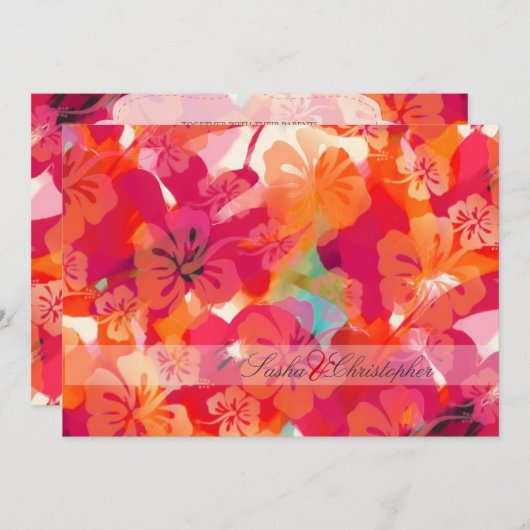 PixDezines Maui Hibiscus Kaart (Voorkant / Achterkant)