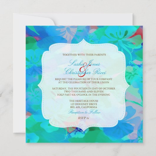 PixDezines Maui Hibiscus Kaart (Achterkant)