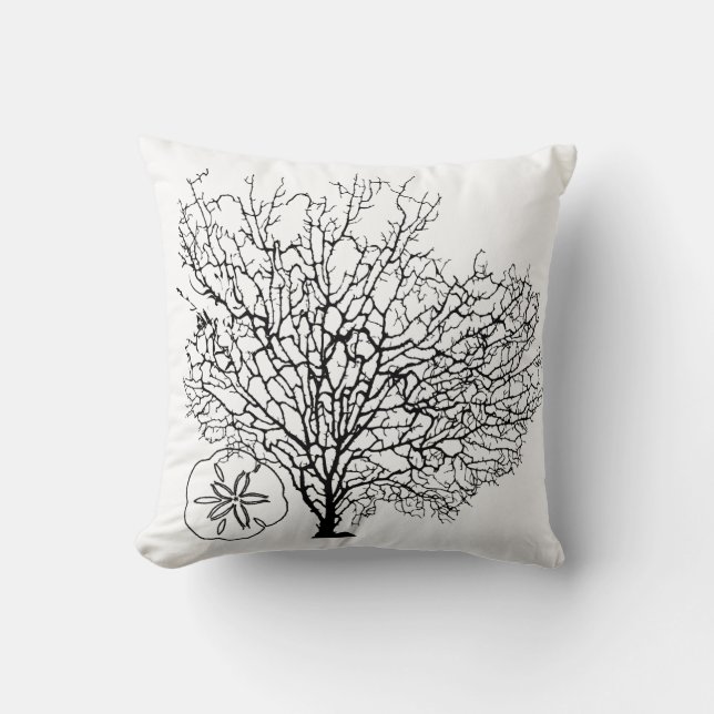 PixDezines maui koraal + zeester / doe-het-zelf ac Kussen (Voorkant)