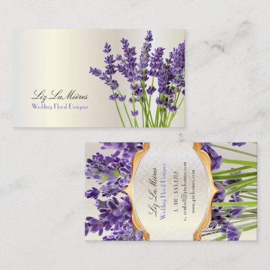 PixDezines maui lavender Visitekaartje (Voorkant / Achterkant)