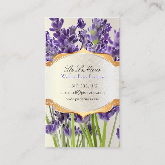 PixDezines maui lavender Visitekaartje (Achterkant)