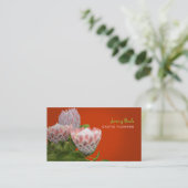 PixDezines maui protea/diy achtergrondkleur Visitekaartje (Staand voorkant)
