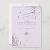 PixDezines Mauve+Lila Palms, Verlovingsfeest Kaart (Voorkant)