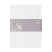 PixDezines Mauve Palmen Mr.+Mrs. Uitnodigingen Wikkel (Achterkant Voorbeeld)