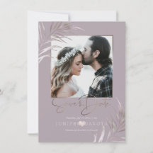 PixDezines MAUVE PALMEN SAVE THE DATE