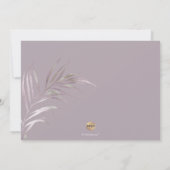 PixDezines Mauve Palms Rehearsal Dinner Kaart (Achterkant)