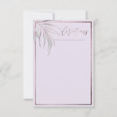 PixDezines Mauve Palms Routebeschrijving RSVP Kaartje (Voorkant)