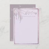 PixDezines Mauve Palms Routebeschrijving RSVP Kaartje (Voorkant / Achterkant)