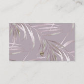 PixDezines Mauve Waterverf Palms Place Cards Plaatskaartje (Achterkant)