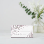 PixDezines Mauve Waterverf Palms Place Cards Plaatskaartje (Staand voorkant)