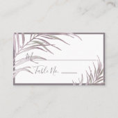 PixDezines Mauve Waterverf Palms Place Cards Plaatskaartje (Voorkant)