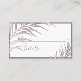 PixDezines Mauve Waterverf Palms Place Cards Plaatskaartje