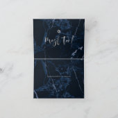 PixDezines Mazel Tov, Navy Blue Marble+Faux Silver Kaart (Binnen)