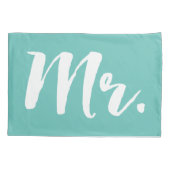 PixDezines meneer/mevrouw/zwart-wit/DIY achtergron Kussensloop (Achterkant-Links)