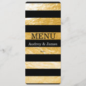 PixDezines Menu Black Stripes/Faux Gold (Voorkant)
