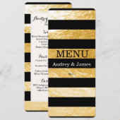PixDezines Menu Black Stripes/Faux Gold (Voorkant / Achterkant)