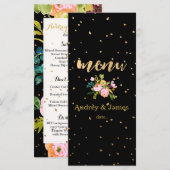 PixDezines menu bloemige waterverf/ranunculus (Voorkant / Achterkant)