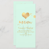 PixDezines Menu DIY Kleur/Faux Goud Hart (Voorkant / Achterkant)