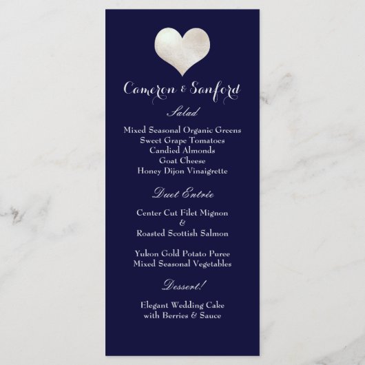 PixDezines Menu DIY Kleur/Faux Zilver Hart (Achterkant)