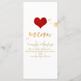 PixDezines Menu DIY Kleur/Groot Rood Hart