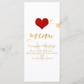 PixDezines Menu DIY Kleur/Groot Rood Hart (Voorkant)