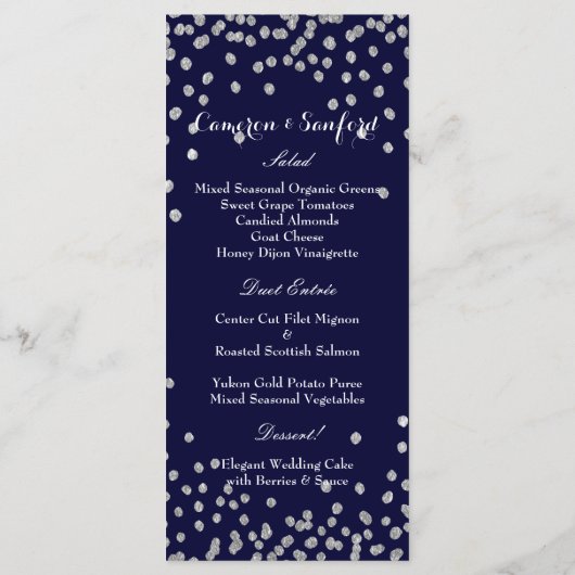 PixDezines menu DIY kleur/zilveren confetti (Achterkant)