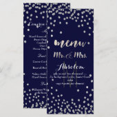 PixDezines menu DIY kleur/zilveren confetti (Voorkant / Achterkant)