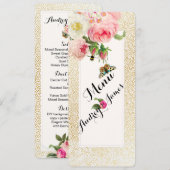 PixDezines Menu Faux Gold Spects/rozen (Voorkant / Achterkant)