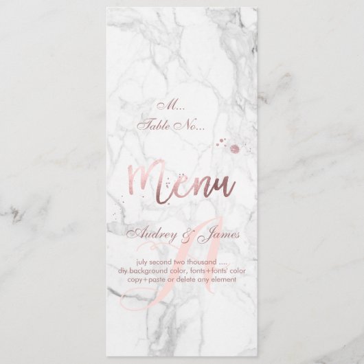 PixDezines Menu Faux Roos Gold+Black Stripes (Voorkant)