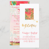 PixDezines menu  hawaii strand/koraal (Voorkant / Achterkant)