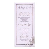 PixDezines Menu, Palmen in Mauve+Lila Reclamekaart (Achterkant)