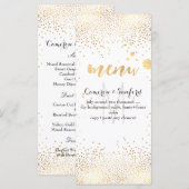 PixDezines menu schittert met gouden spikkels/DIY (Voorkant / Achterkant)