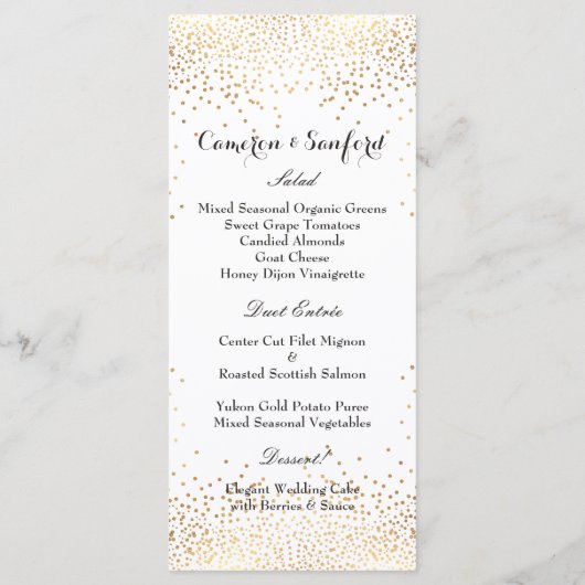 PixDezines menu verblind gouden spikkels/DIY achte (Achterkant)