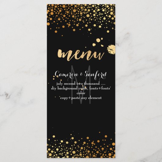 PixDezines menu verblind gouden stippen (Voorkant)