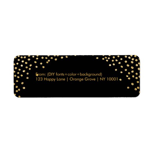 PixDezines met goud/DIYbackground Etiket (Voorkant)