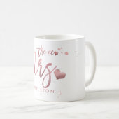 PixDezines Mevrouw/Faux Roos Goud/Modern Script Koffiemok (Voorkant rechts)