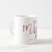 PixDezines Mevrouw/Faux Roos Goud/Modern Script Koffiemok (Voorkant links)