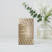 PixDezines Middelgrote Stripes + Faux Koper Visitekaartje (Staand voorkant)