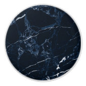 PIXDEZINES MIDNIGHT BLUE MARBLE KERAMISCHE KNOP (Voorkant)