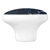 PIXDEZINES MIDNIGHT BLUE MARBLE KERAMISCHE KNOP (Zijkant)