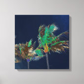 PixDezines Midnight Breeze/Palm Trees Canvas Afdruk (Voorkant)