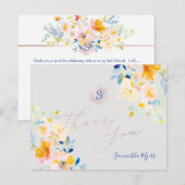 PixDezines Midzomer Rozen Mitzvah Dank u✡ RSVP Kaartje (Voorkant / Achterkant)