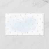 PixDezines Minder Waterverf Bord Raffle Blauw Plaatskaartje (Achterkant)