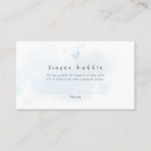 PixDezines Minder Waterverf Bord Raffle Blauw Plaatskaartje (Voorkant)