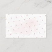 PixDezines Minder Waterverf Raffle Blush Heart Plaatskaartje (Achterkant)