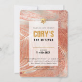 PixDezines Minimalist DIY FAUX GOLD Mitswa Kaart (Voorkant)