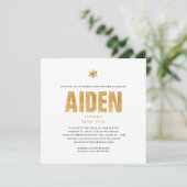 PixDezines minimalistisch DIY FAUX GOLD Mitzvah Kaart (Staand voorkant)