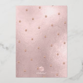 PixDezines minimalistisch DIY ROOS GOLD Mitzvah Folie Uitnodiging (Achterkant)